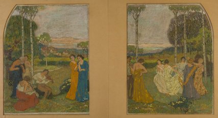 Idyla v lese - diptych