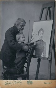 fotograf František Krátký jako malíř se synem Jiřím 242007